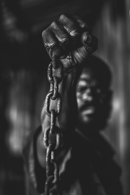 Free photo symbolic representation of the end of slavery in the u.s. with people of color