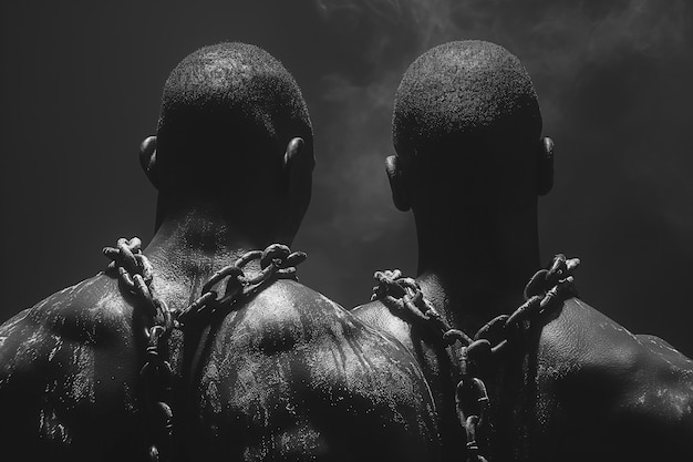 Free photo symbolic representation of the end of slavery in the u.s. with people of color