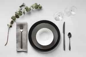 Free photo table assortment with plant