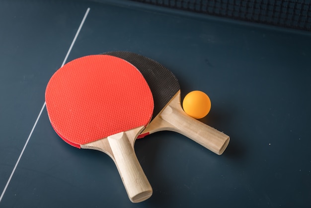 Free photo table tennis or ping pong