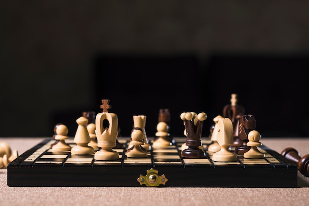 Table with chess board