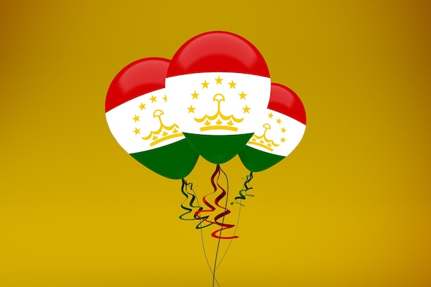 Free photo tajikistan flag balloons