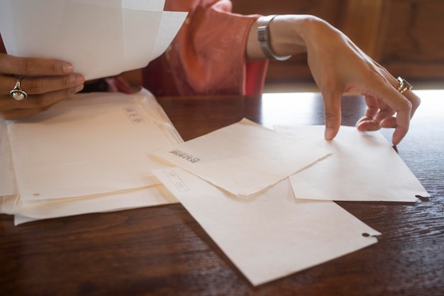 Free Photo talented woman working with japanese paper