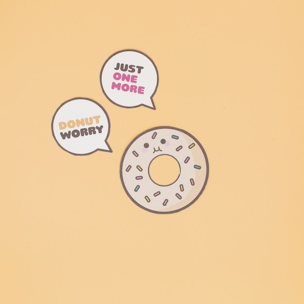 Free photo talking doughnut