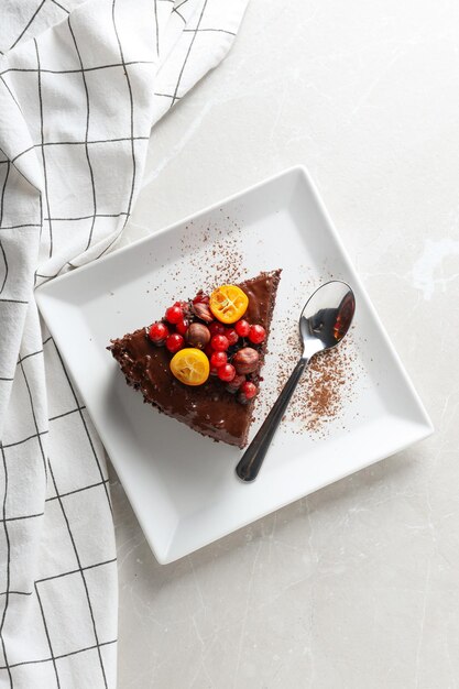 Tasty dessert Chocolate cake concept of delicious dessert