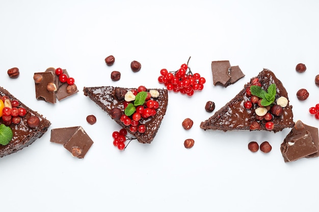 Free photo tasty dessert chocolate cake concept of delicious dessert