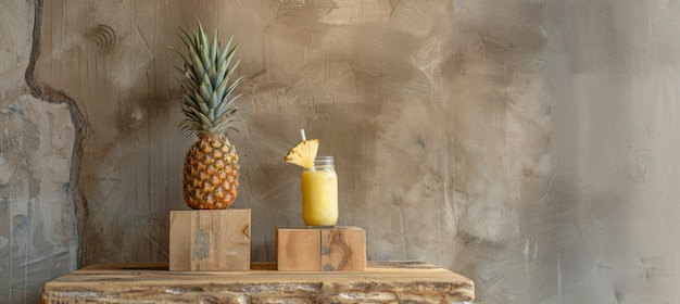 Free photo tasty pineapple still life