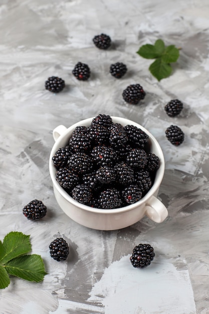 Free photo tasty ripe sweet healthy blackberry.