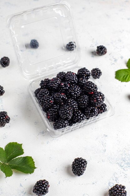 Tasty ripe sweet healthy blackberry.