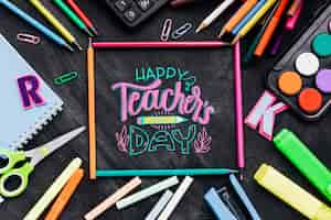 Free photo teacher's day congratulations