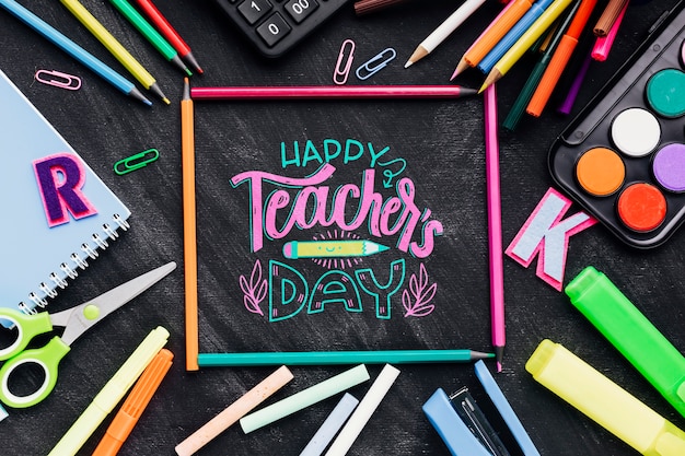 Free Photo teacher's day congratulations