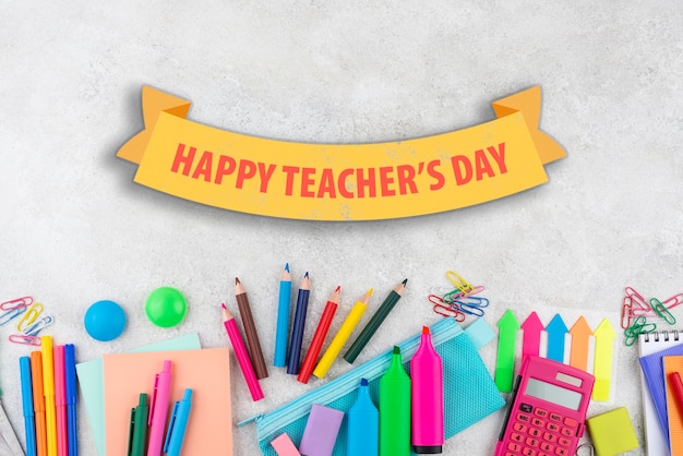 Free photo teacher's day congratulations