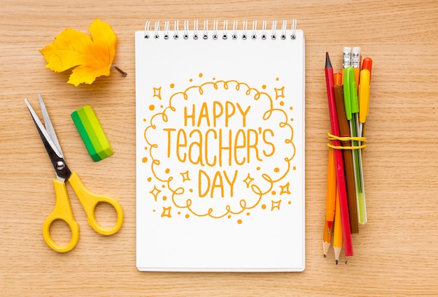 Free photo teacher's day congratulations