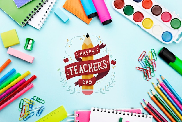 Free photo teacher's day congratulations