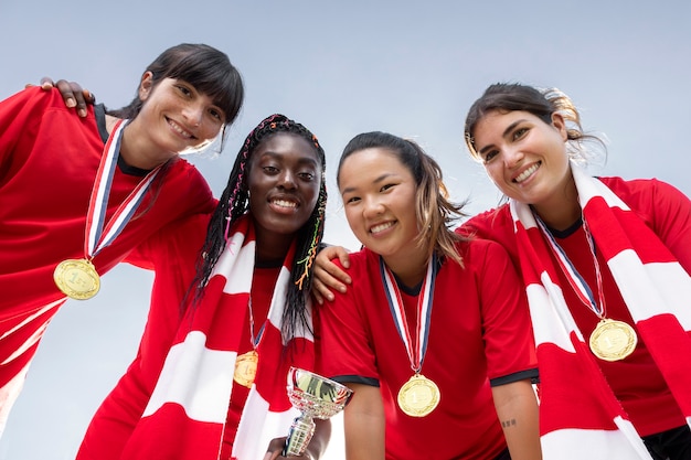 Team celebrating the win of silver cup