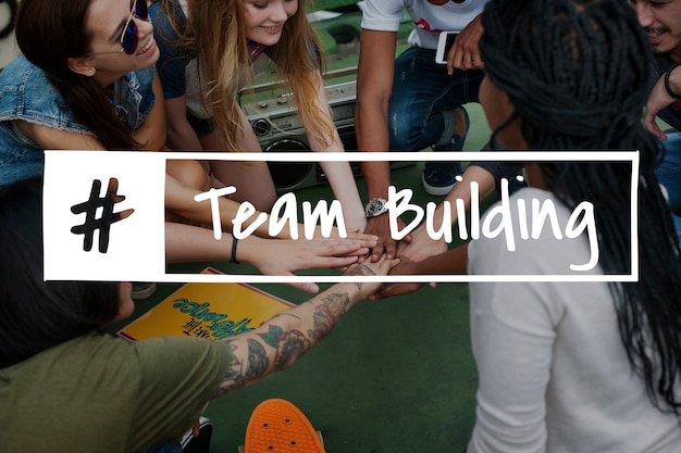 Free photo teamwork collaboration team graphic word