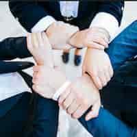 Free photo teamwork concept with hands