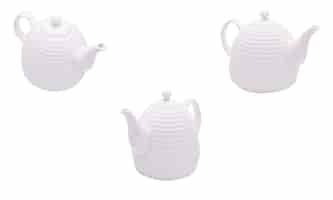 Free photo teapot on white background isolated. relaxation healthy lifestyle