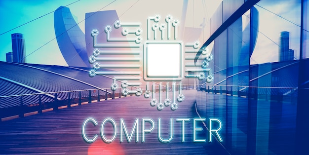 Technology circuit network concept