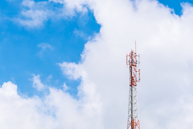 Free Photo telecommunication tower with beautiful sky .