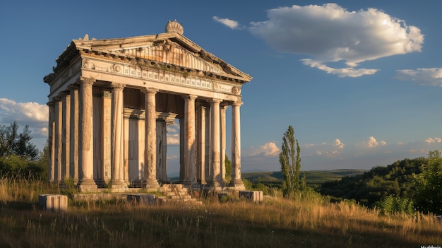 Free photo temple architecture from ancient greek civilization