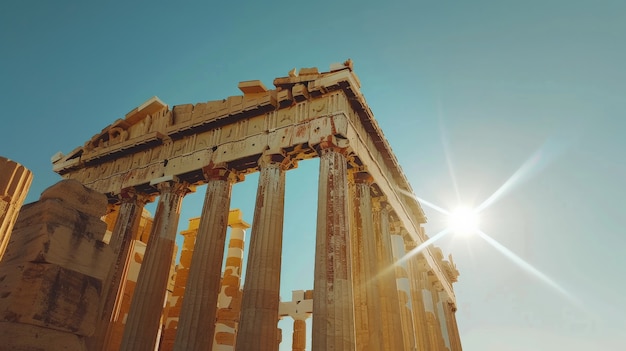 Temple architecture from ancient greek civilization