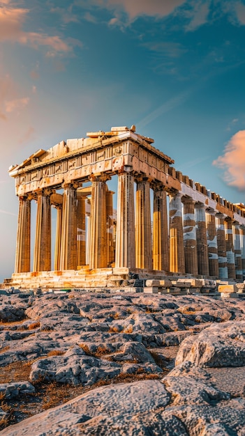 Free photo temple architecture from ancient greek civilization