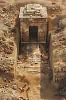 Free photo temple and tomb structure from ancient egypt