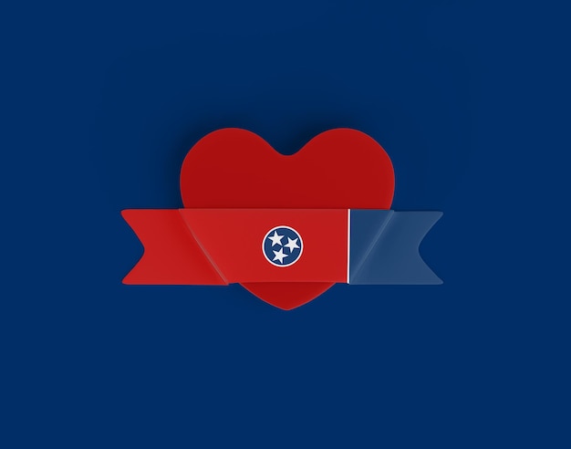 Free Photo tennessee flag heart banner