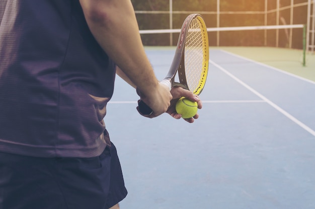 Tennis match which a serving player