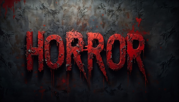 Free Photo terrifying texture with horror text effect