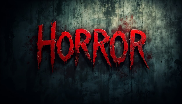 Terrifying texture with horror text effect