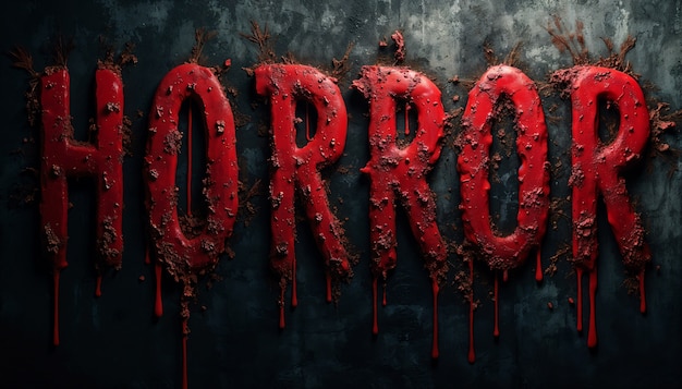 Terrifying texture with horror text effect