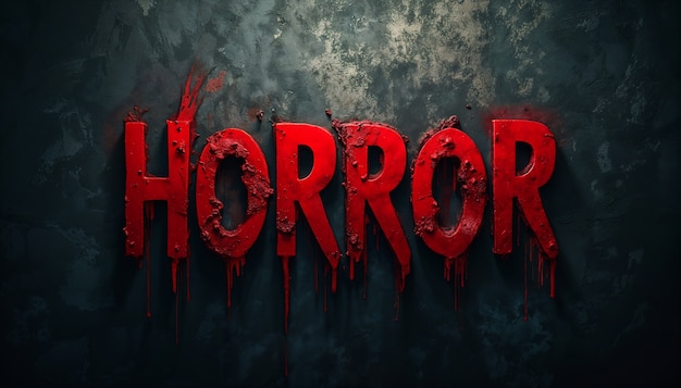 Terrifying texture with horror text effect