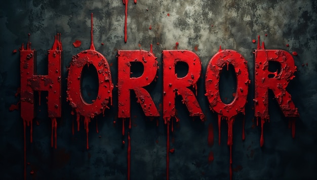 Free Photo terrifying texture with horror text effect