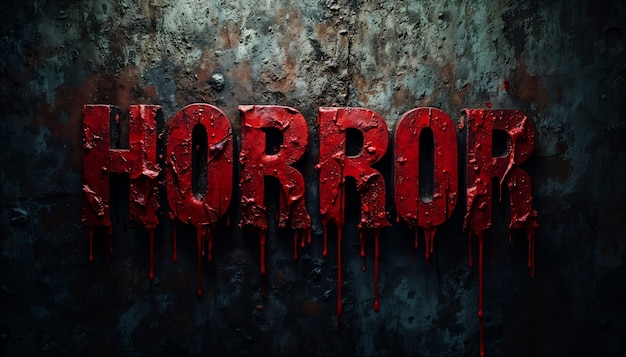 Terrifying texture with horror text effect