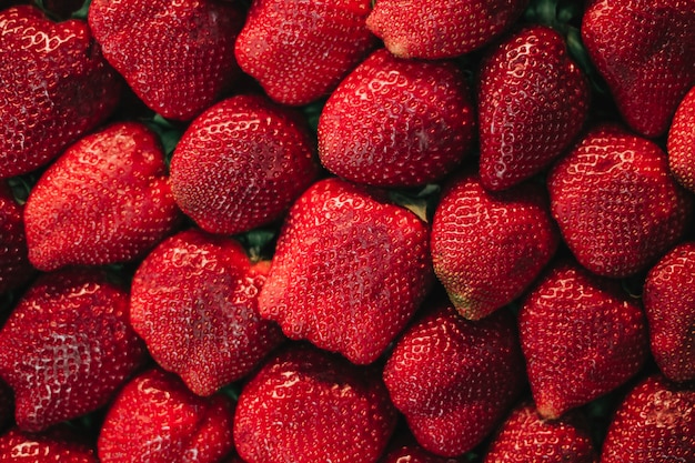 Free photo texture of delicious strawberries