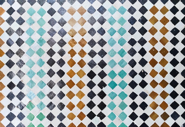 Free photo texture of a mosaic tile surface