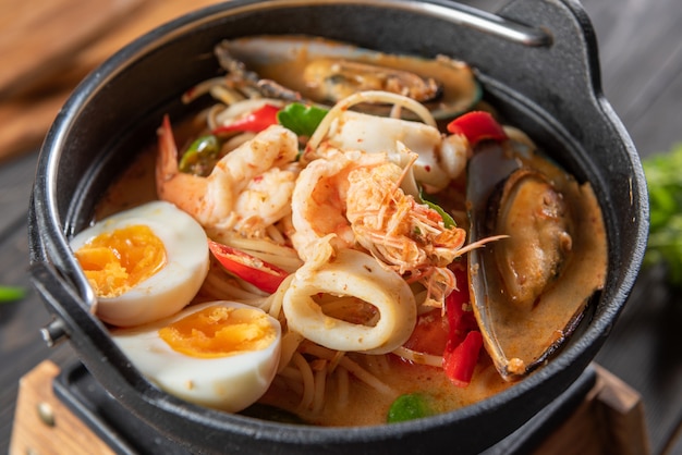 Thai seafood soup