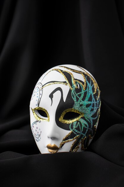 Free Photo theater mask with dark background still life