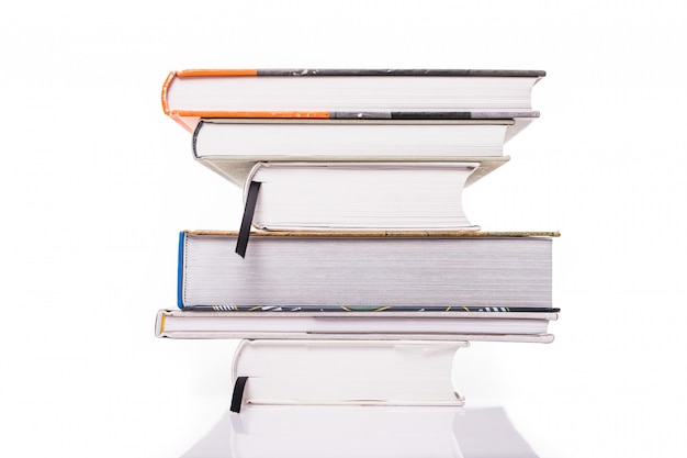 Free Photo thick books isolated on a white surface