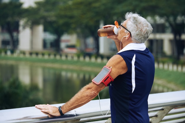 Thirsty sportsman