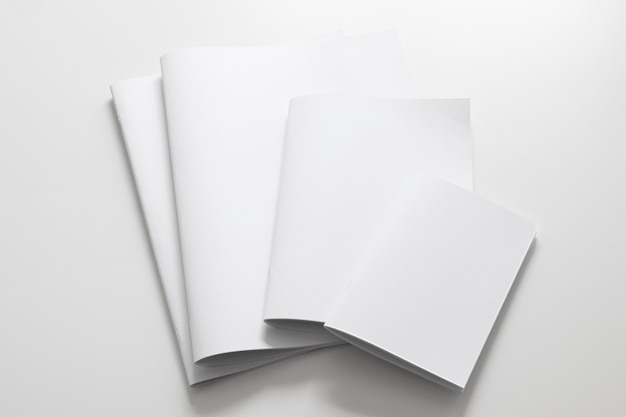 Free Photo three blank booklets