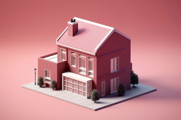 Free Photo three-dimensional house model