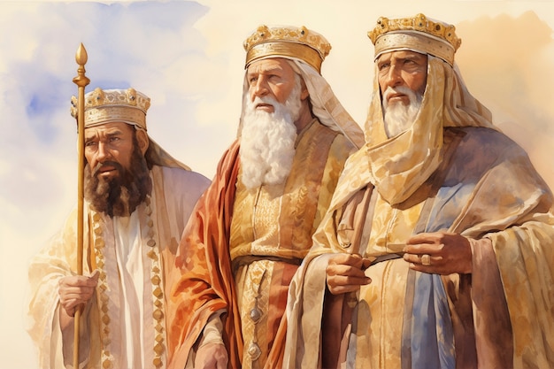 Free photo three kings with crowns