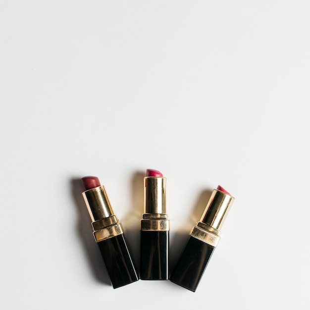 Three lipsticks