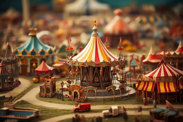 Free Photo tilt shift medieval fantasy landscape