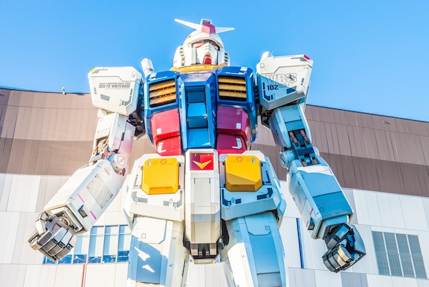 TOKYO, JAPAN - November 27,2015 : Gundam Statue Model Performanc