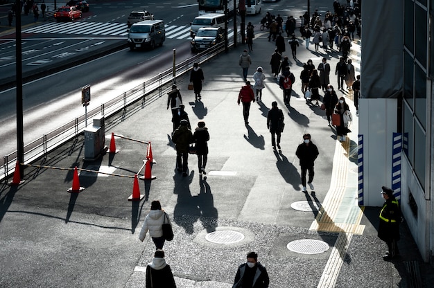 Free Photo tokyo people traveling on the street