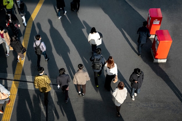 Free Photo tokyo people traveling on the street